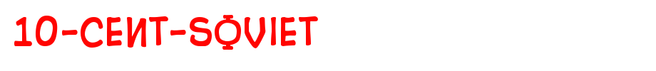 10-Cent-Soviet_英文字体(艺术字体在线转换器效果展示图)