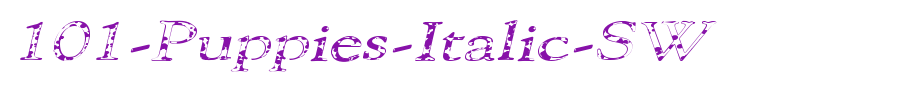 101-Puppies-Italic-SW_ English fonts
(Art font online converter effect display)