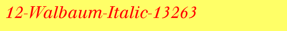12-Walbaum-Italic-13263_英文字体(艺术字体在线转换器效果展示图)