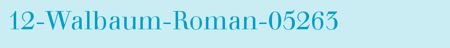 12-Walbaum-Roman-05263_ English font
(Art font online converter effect display)