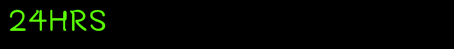 24HRS_英文字体(艺术字体在线转换器效果展示图)