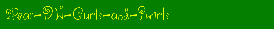 2Peas-DW-Curls-and-Swirls_英文字体(艺术字体在线转换器效果展示图)