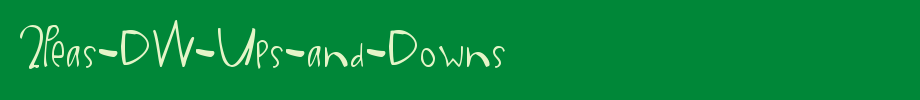 2Peas-DW-Ups-and-Downs_英文字体(艺术字体在线转换器效果展示图)