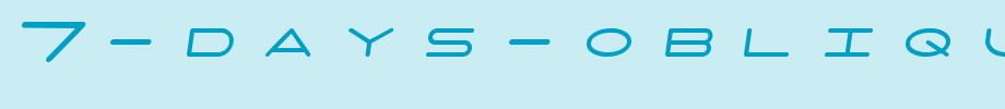 7-days-oblique_英文字体(艺术字体在线转换器效果展示图)