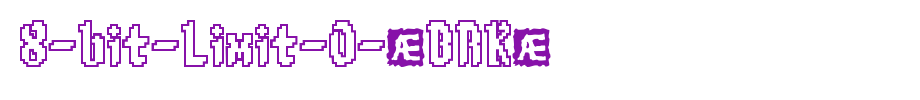 8-bit-Limit-O-(BRK)_ English font
(Art font online converter effect display)