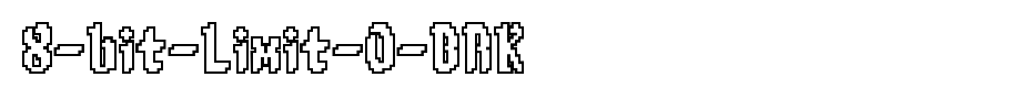 8-bit-Limit-O-BRK_英文字体(艺术字体在线转换器效果展示图)