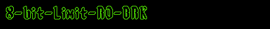 8-bit-Limit-RO-BRK_英文字体(艺术字体在线转换器效果展示图)