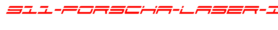911-Porscha-Laser-Italic_英文字体(艺术字体在线转换器效果展示图)