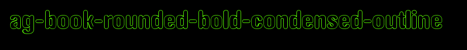 AG-Book-Rounded-Bold-Condensed-Outline.ttf
(Art font online converter effect display)