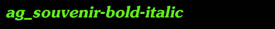 AG_Souvenir-Bold-Italic.ttf(字体效果展示)