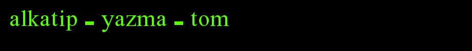 ALKATIP-Yazma-Tom.TTF
(Art font online converter effect display)