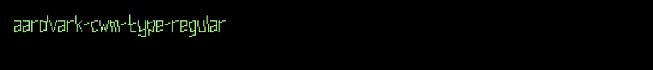 Aardvark-Cwm-Type-Regular(艺术字体在线转换器效果展示图)