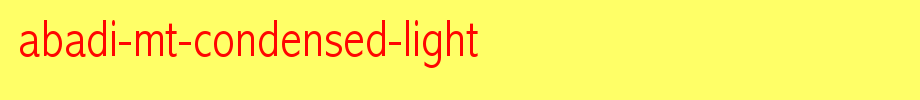 Abadi-MT-Condensed-Light.Ttf(字体效果展示)