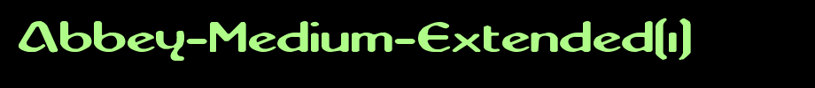 Abbey-Medium-Extended(1)_ English font
(Art font online converter effect display)