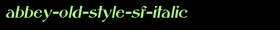 Abbey-Old-Style-SF-Italic.Ttf
(Art font online converter effect display)