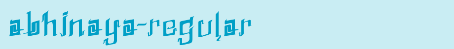 Abhinaya-Regular(艺术字体在线转换器效果展示图)