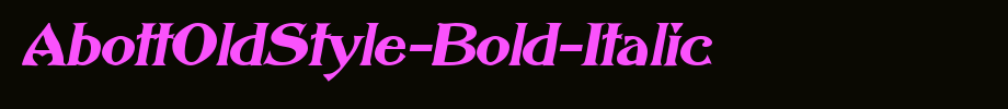 AbottOldStyle-Bold-Italic_英文字体(字体效果展示)
