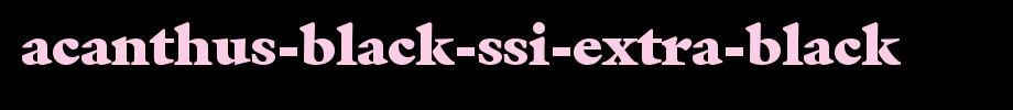 Acanthus-black-SSI-extra-black _ English font
(Art font online converter effect display)
