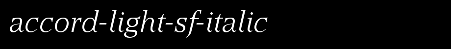 Accord-Light-SF-Italic_ English font