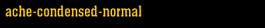 Ache-Condensed-Normal_ English font
(Art font online converter effect display)