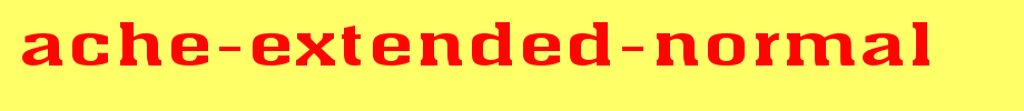 Ache-Extended-Normal_ English font
(Art font online converter effect display)