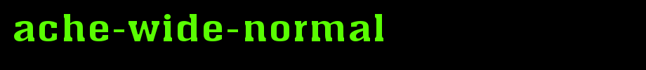 Ache-Wide-Normal_ English font