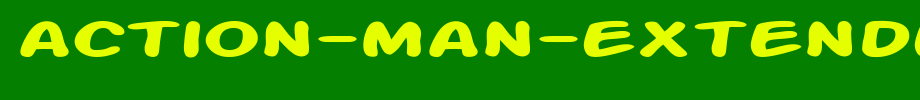Action-Man-Extended-Bold_ English font
(Art font online converter effect display)