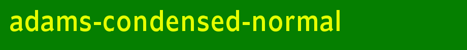 Adams-Condensed-Normal_英文字体(字体效果展示)
