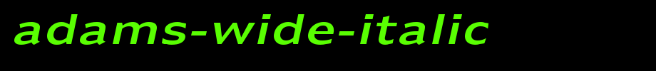 Adams-Wide-Italic_ English font