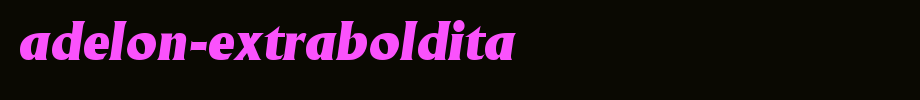 Adelon-ExtraBoldIta_英文字体(字体效果展示)