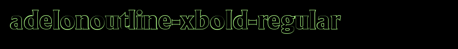 AdelonOutline-Xbold-Regular.ttf(字体效果展示)
