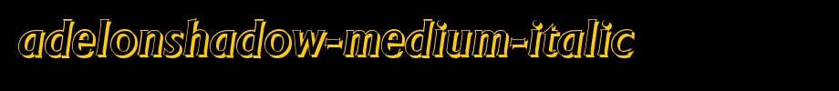 AdelonShadow-Medium-Italic.ttf
(Art font online converter effect display)