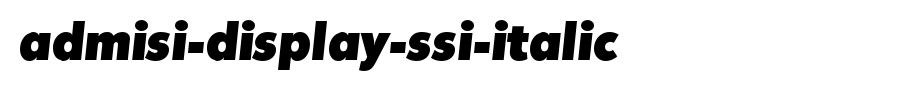 Admisi-Display-SSi-Italic_英文字体