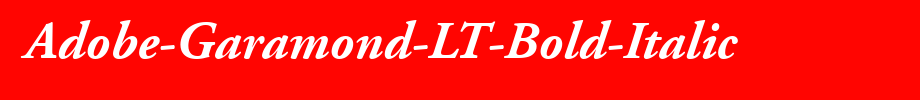 Adobe-Garamond-LT-Bold-Italic_英文字体(艺术字体在线转换器效果展示图)