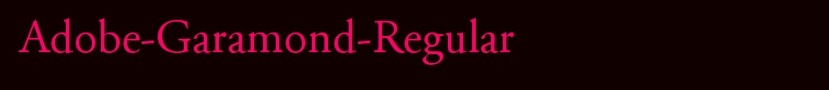 Adobe-Garamond-Regular_ English fonts
(Art font online converter effect display)