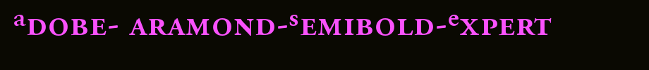 Adobe-garamond-semibold-expert _ English fonts
(Art font online converter effect display)