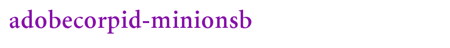AdobeCorpID-MinionSb_英文字体(字体效果展示)
