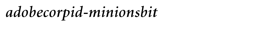 AdobeCorpID-MinionSbIt_英文字体(艺术字体在线转换器效果展示图)