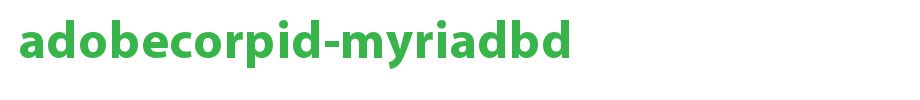 AdobeCorpID-MyriadBd_英文字体