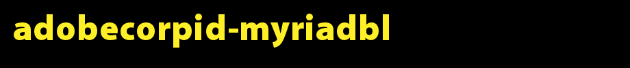 AdobeCorpID-MyriadBl_英文字体
