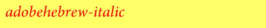 AdobeHebrew-Italic_英文字体(艺术字体在线转换器效果展示图)