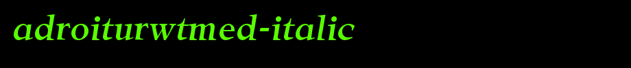 AdroitURWTMed-Italic_ English font
