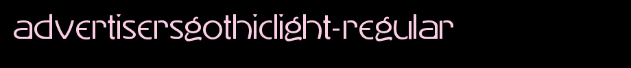 Advertisersgothiclight-regular _ English font
(Art font online converter effect display)