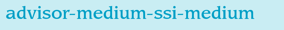 Advisor-Medium-SSi-Medium_ English font
(Art font online converter effect display)