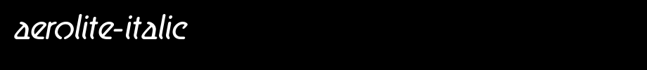 Aerolite-Italic(艺术字体在线转换器效果展示图)