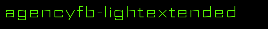 AgencyFB-LightExtended.ttf
(Art font online converter effect display)