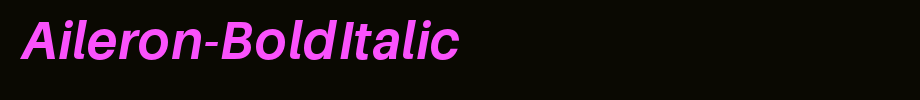 Aileron-BoldItalic_ English font
