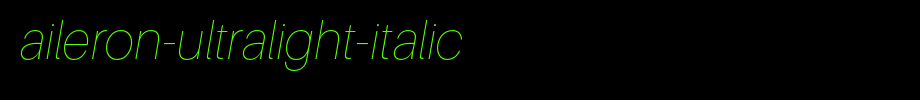 Aileron-UltraLight-Italic.otf(字体效果展示)