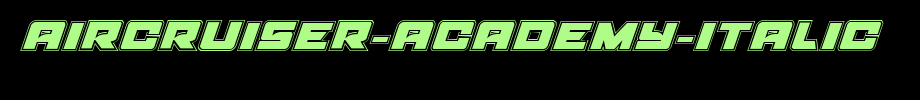 Aircruiser-Academy-Italic(艺术字体在线转换器效果展示图)