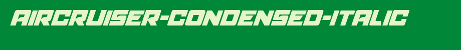 Aircruiser-Condensed-Italic(字体效果展示)